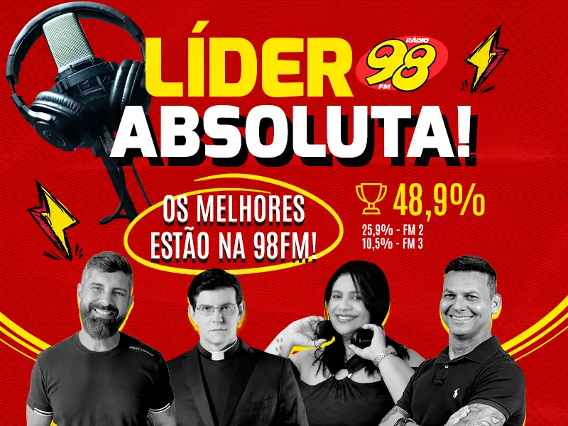 Campeã entre os ouvintes! Rádio 98FM é lider em audiência em Curitiba