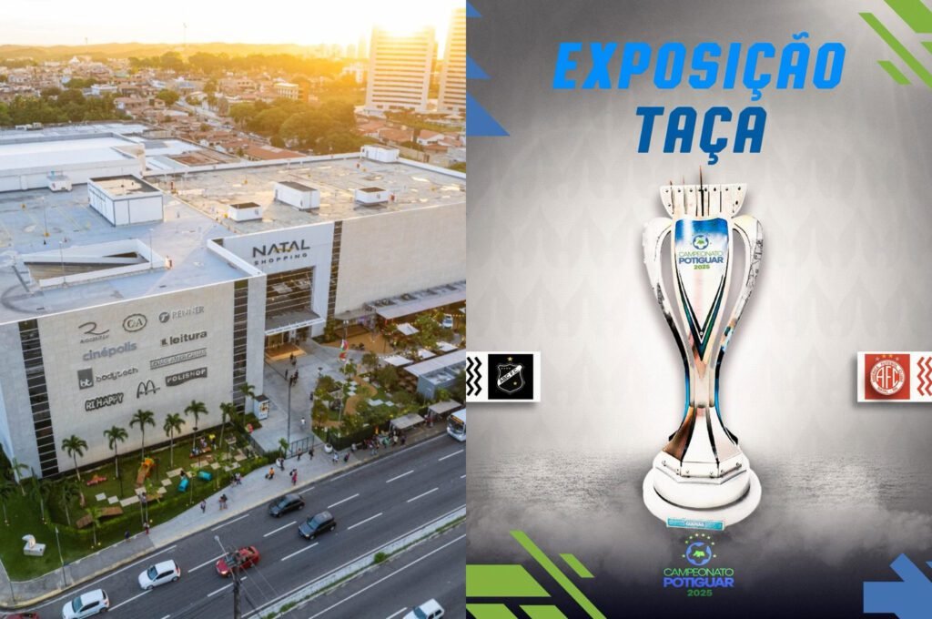 Troféu do Campeonato Potiguar 2025 fica em exposição no Natal Shopping nesta sexta-feira