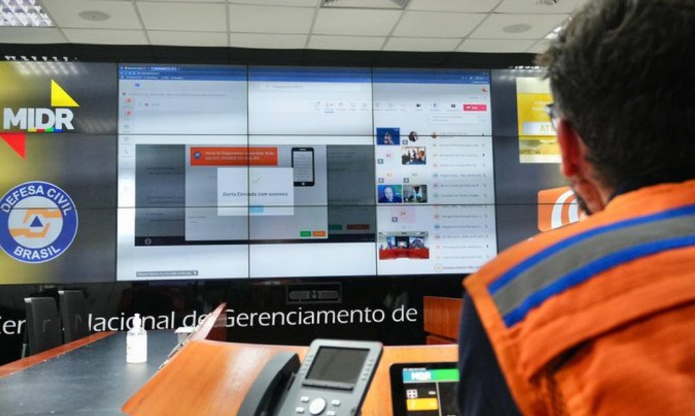 Alertas da Defesa Civil estão temporariamente fora do ar