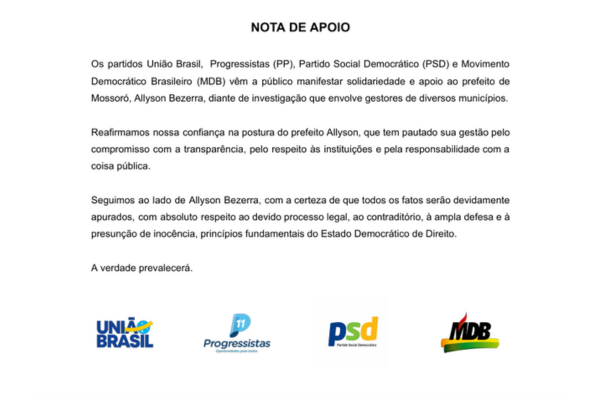 Partidos comandados por Alves e Maia saem em defesa de Allyson