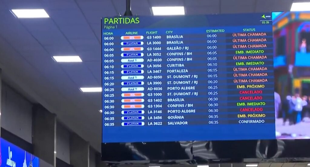Aeroportos de Congonhas e Guarulhos têm voos cancelados nesta sexta como reflexo de falha técnica