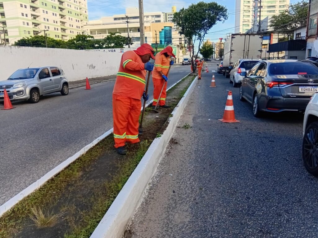Mutirão de limpeza é realizado nos bairros de Tirol e Petrópolis