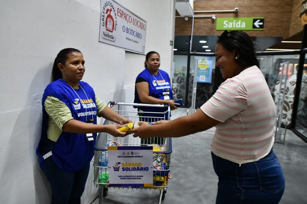 Sábado Solidário mobiliza 16 pontos de arrecadação de alimentos em Natal