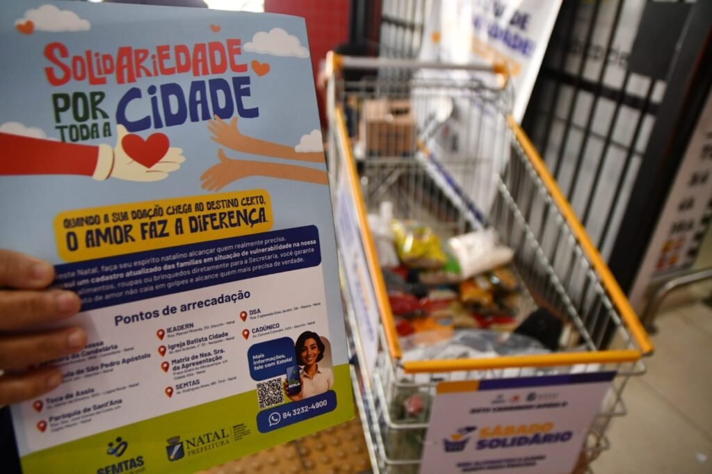 Sábado Solidário arrecada cerca de 2,5 toneladas de alimentos em Natal