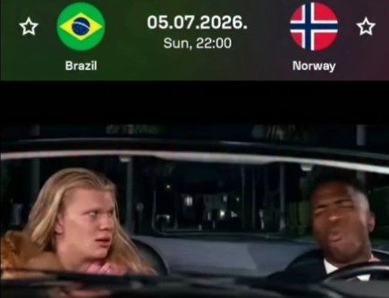 Haaland brinca com Vini Jr sobre meme que usa música do filme ‘As Branquelas’: ‘Precisamos recriar isso’
