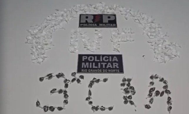 Mulher é presa com 401 porções de drogas durante abordagem em Nísia Floresta
