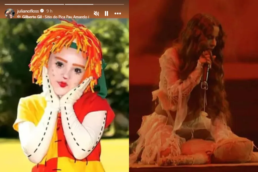 Juliano Floss posta foto de Emília após Marina Sena rasgar boneco no Rock in Rio