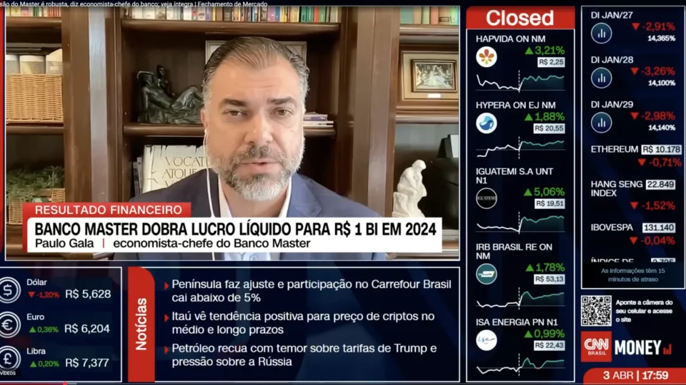 Com patrocínio de R$ 10 milhões por ano, Banco Master tentou combinar perguntas de entrevista na CNN