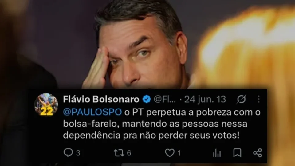 Flávio Bolsonaro apaga posts atacando Bolsa Família, que ele chamou de ‘bolsa-farelo’